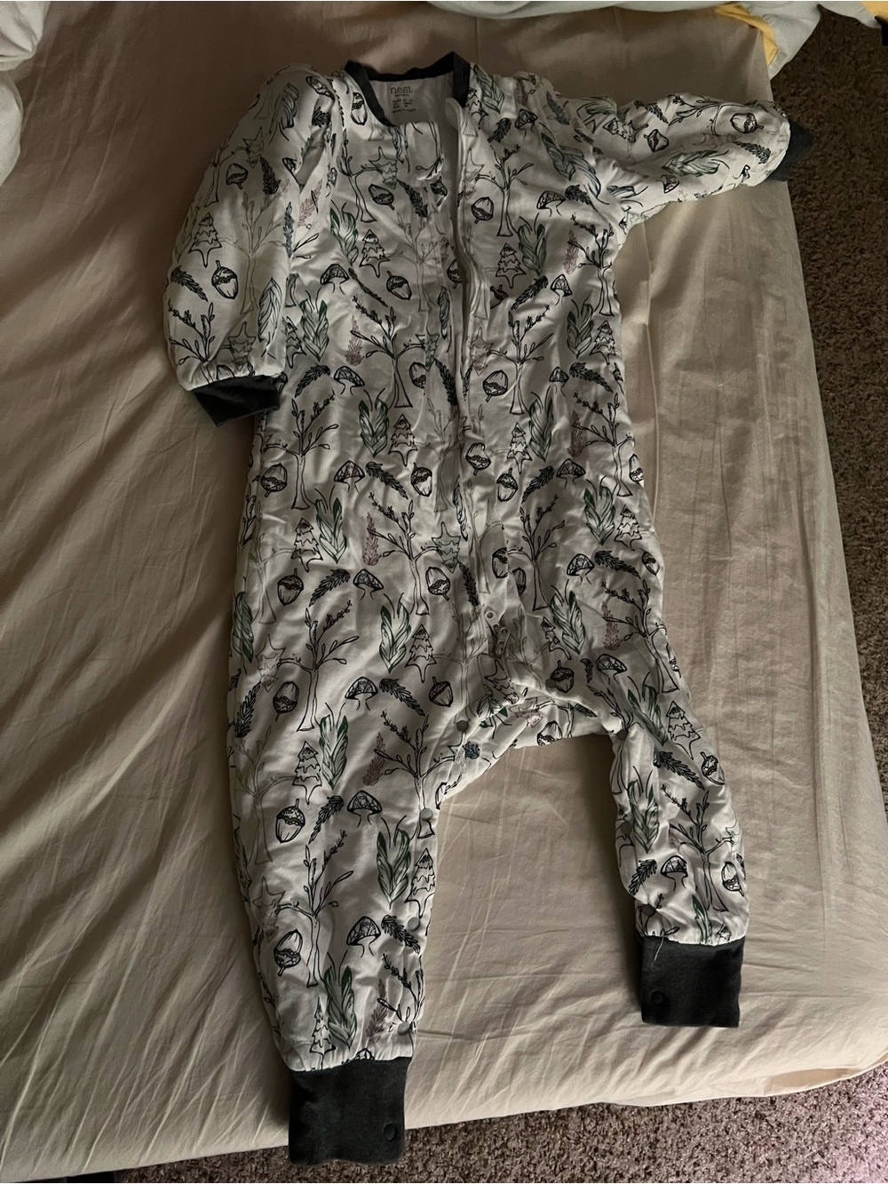 NEST DESIGN White Botanical Print Kids sleep sack